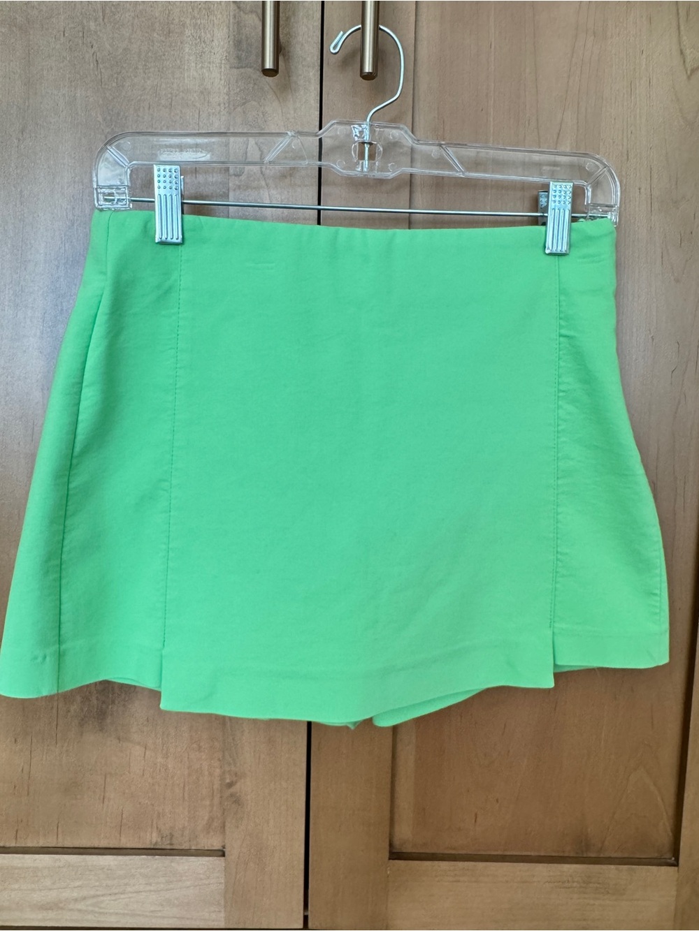 Zara Bright Neon Green Mini Skort
